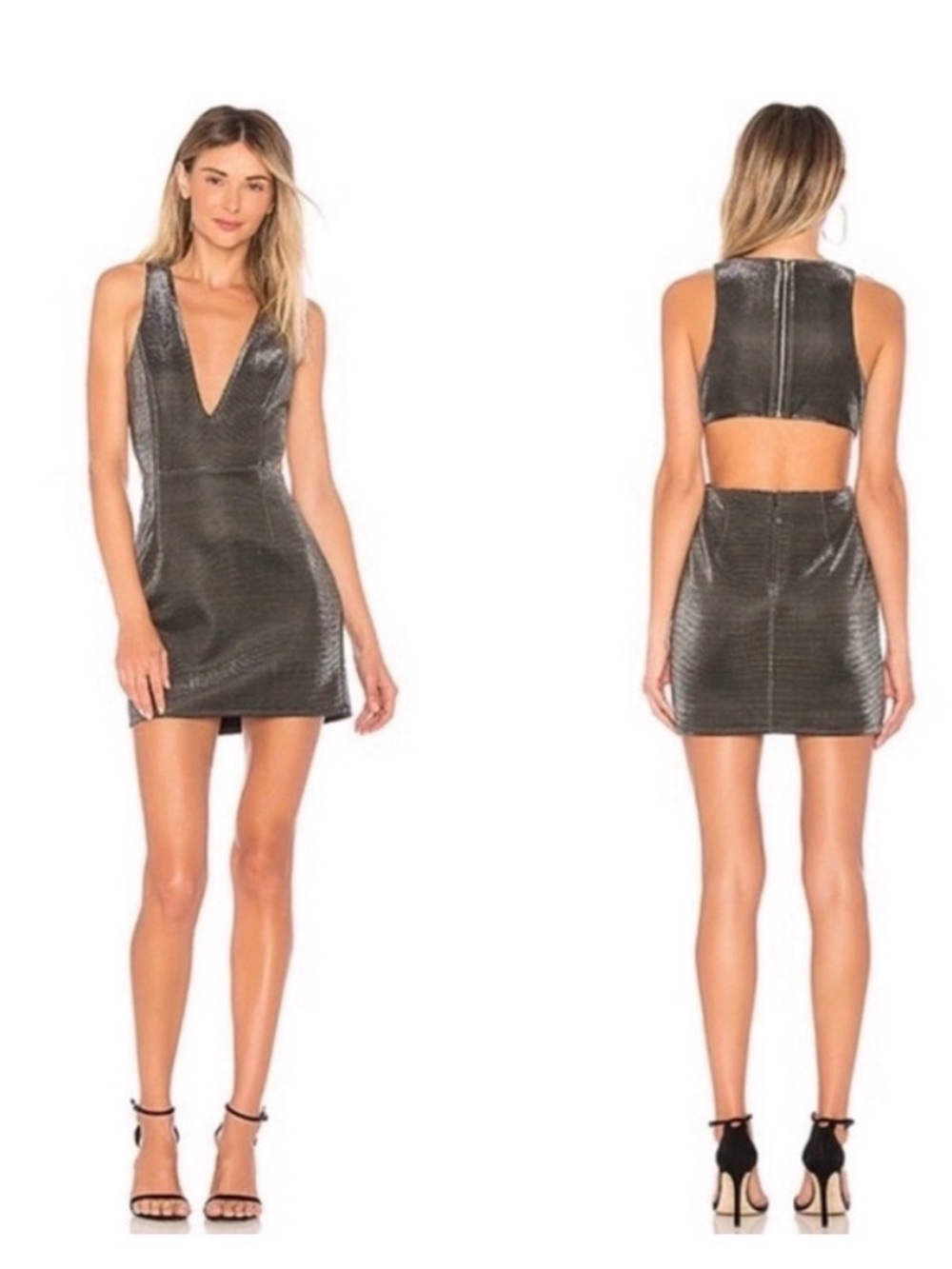 NWT Revolve NBD Black Gunmetal Charlie Dress, Medium